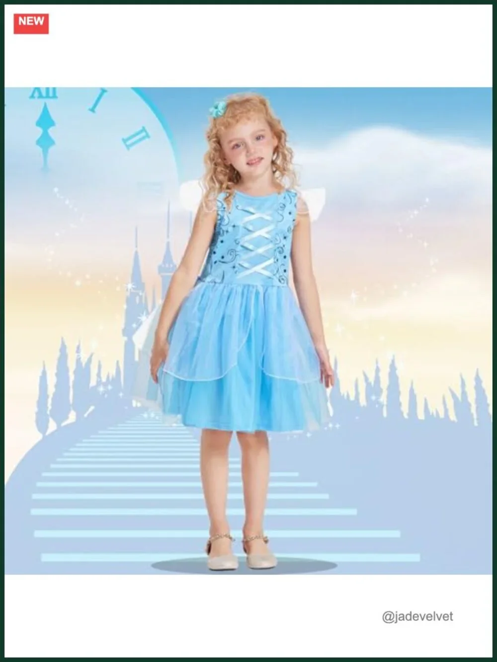 6 Pcs Princess Dress Up Costume Set for Toddler Girls - Fancy Dresses Outfit